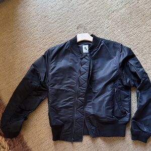 Nike Black Bomber Jacket with Ribbed Trim